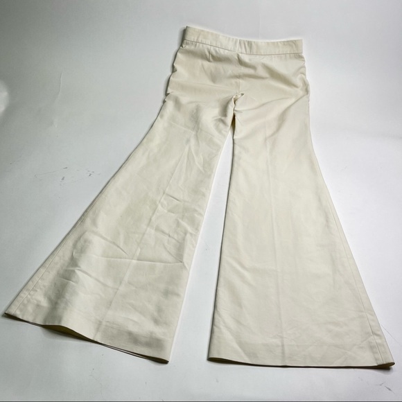 VINTAGE Gucci Cream Super Flare Wide Leg Lined Trouser Designer Dress Pants - Picture 4 of 14